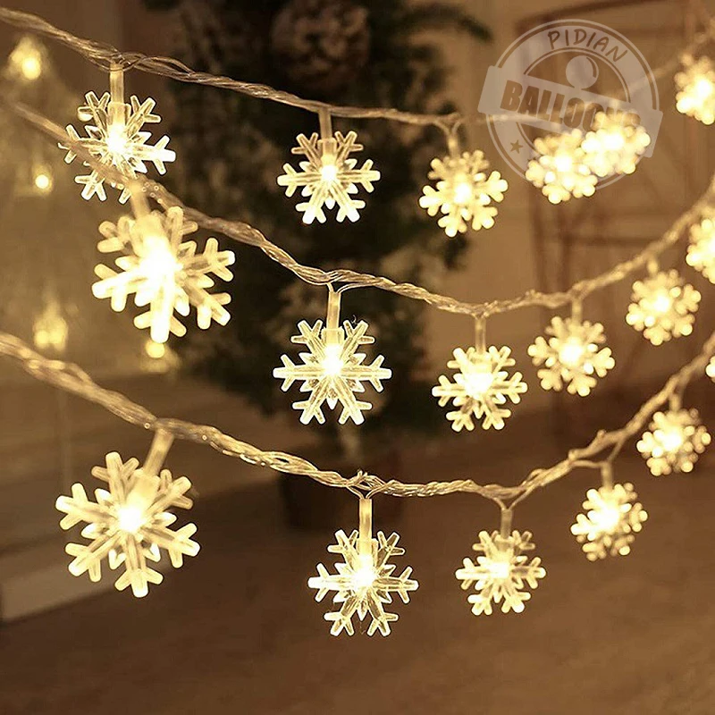 Happy New Year 2022 White Snowflake LED Light Merry Christmas Decorations For Home  Christmas Tree Ornament Xmas Navidad Gifts