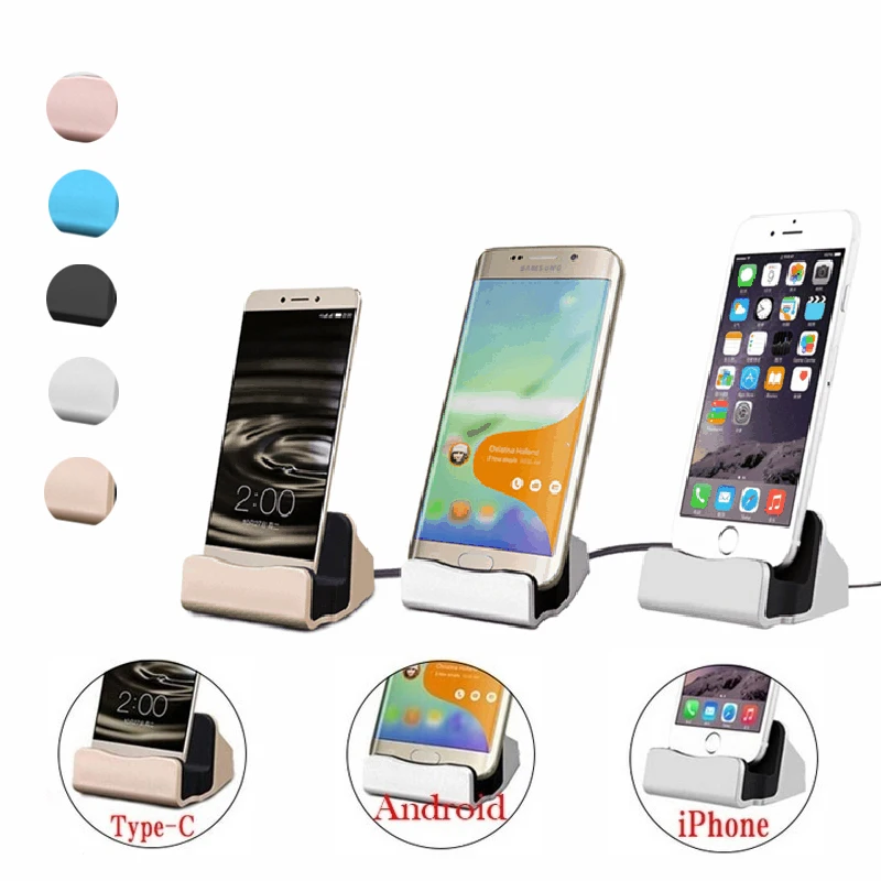 USB Desktop Charger Dock Station Charging For iPhone 7 8 SE Xiaomi 11 Note 10 9 T A2 A3 Lite Redmi 9A 9C Note 10 Pro USB Charger