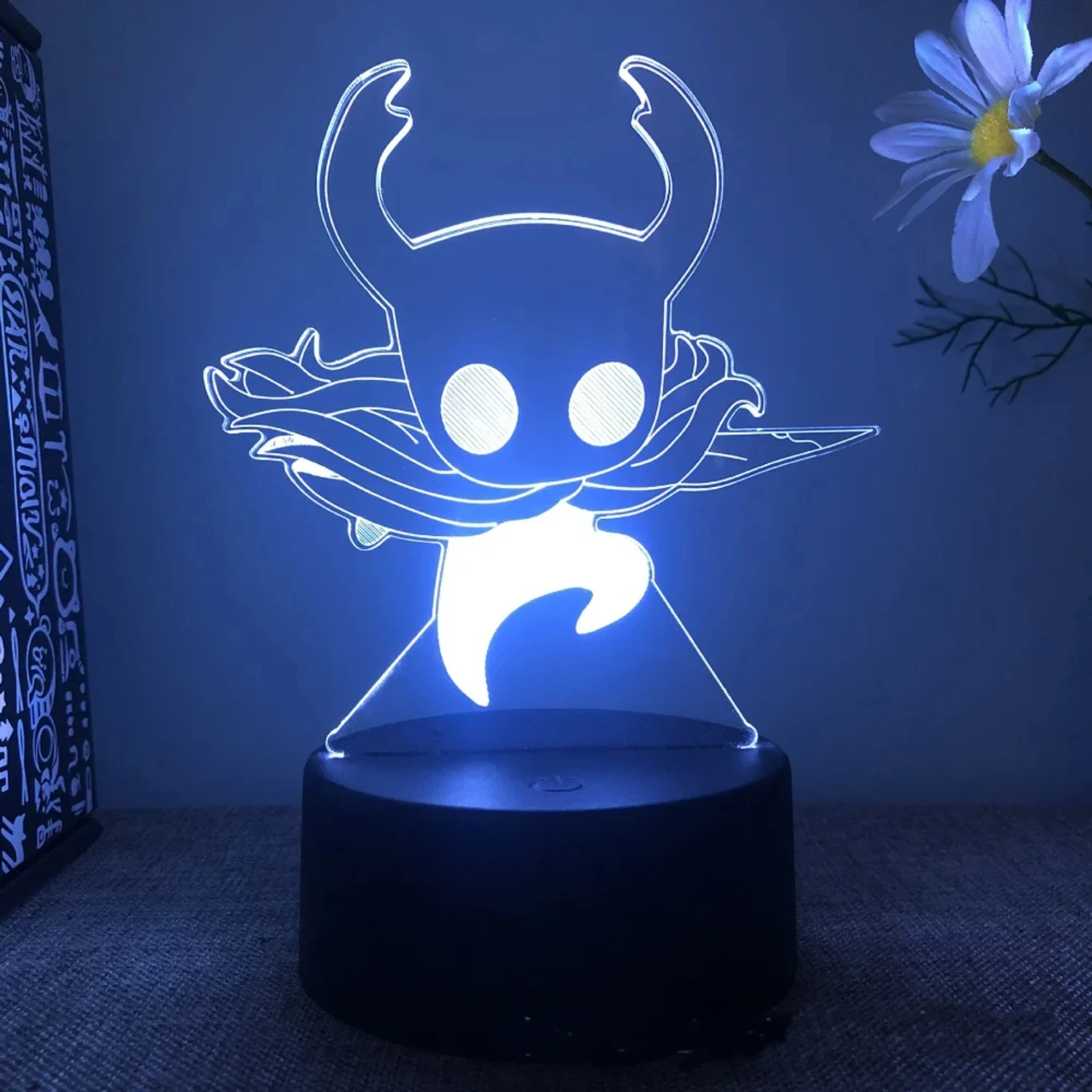 Colorful 3D LED RGB Neon Night Lights Inspired by Hollow Knight - Unique Table Decoration - Fun Game Lamps for Bedroom - Cool To