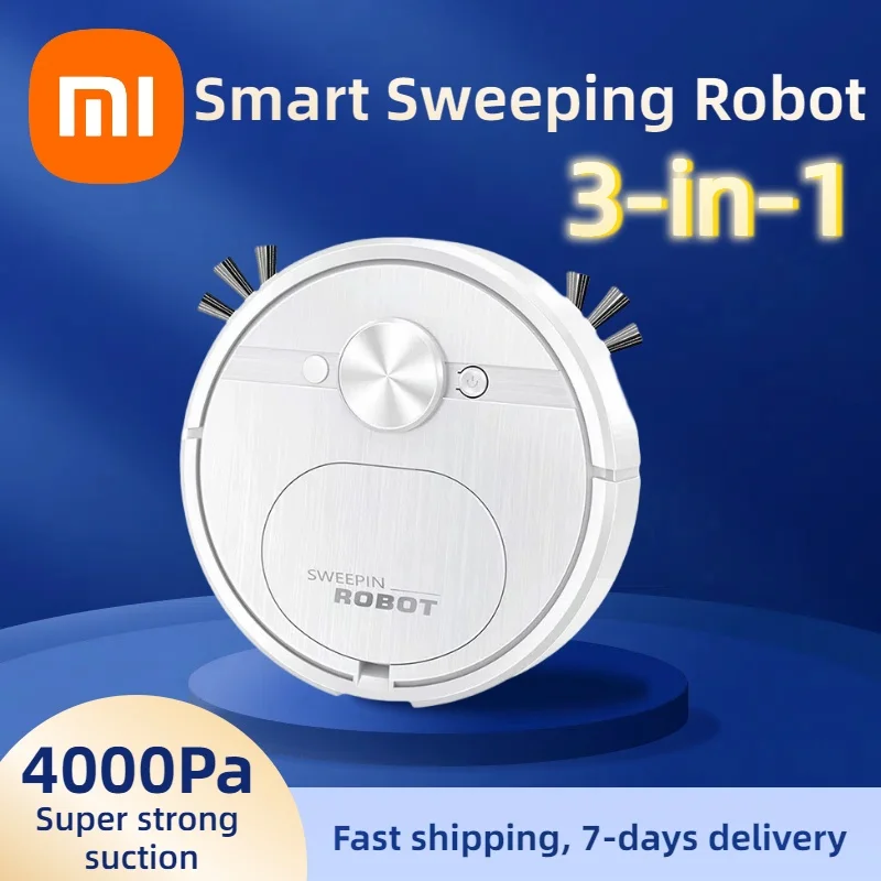 Xiaomi Smart Sweeping Robot Vacuum Cleaner 3 in 1 4000 Pa Robot Vacuum Cleaner Suction Power Great for Pet Hair Carpets Floors