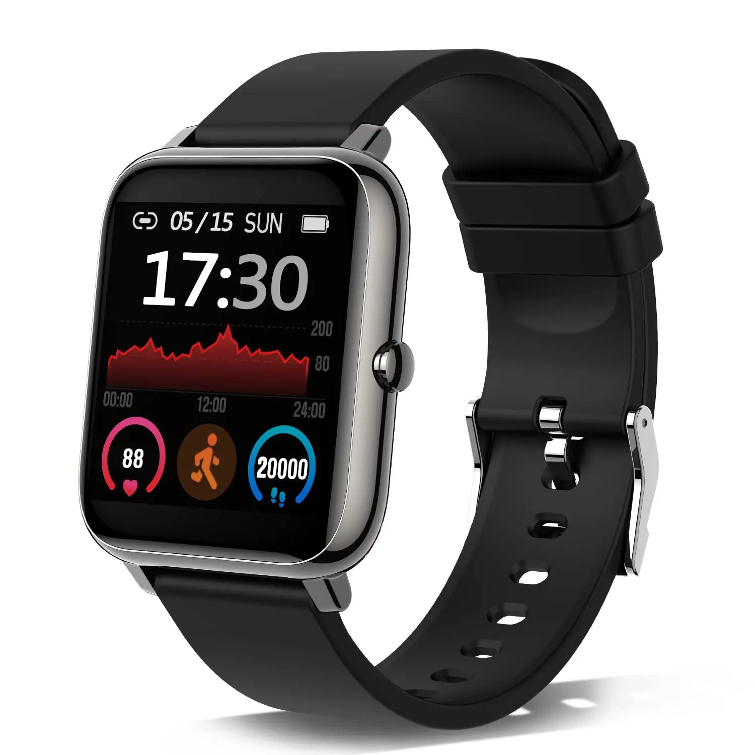 Nerunsa Smart Watch, 1.4" Touch Screen Fitness Watch, 8 Sports Modes Fitness Tracker, Sleep Monitor, IP67 Waterproof Smartwatch.