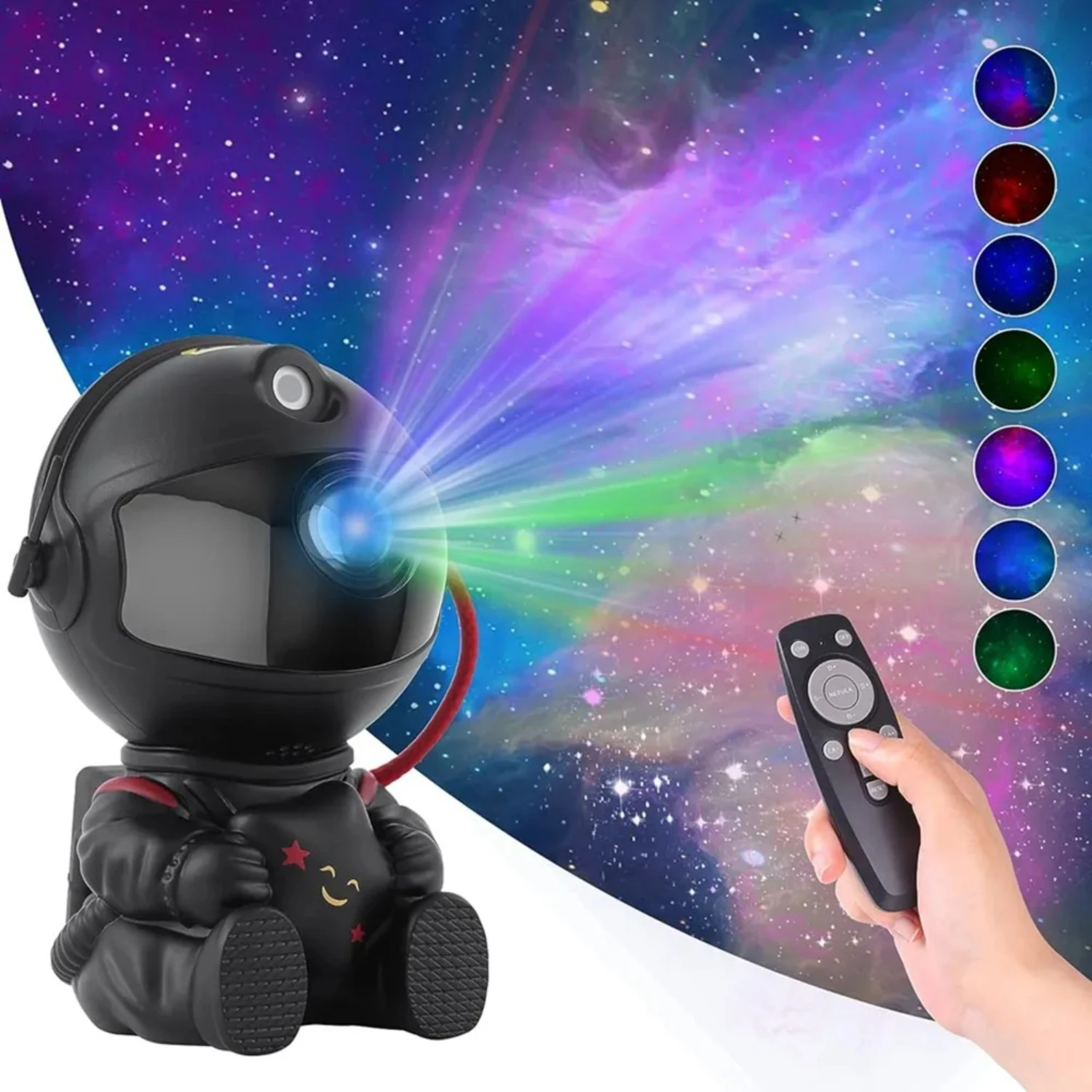 New "Starry Cosmic Astronaut Space Projector Night Light: LED Lamp with Nebula Ceiling - Perfect Decorative Gift for Bedroom Atm