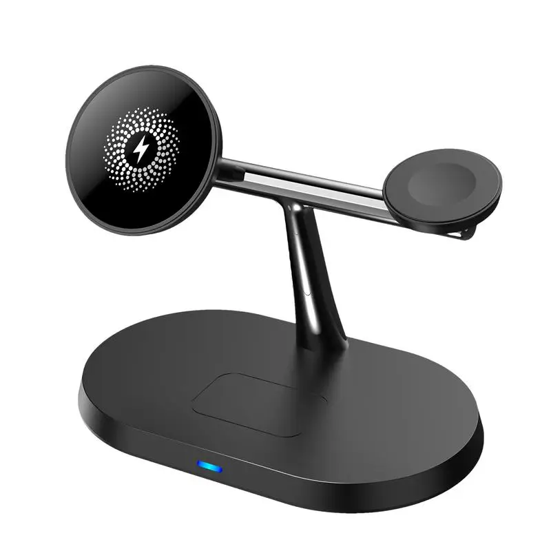 Wireless Charger Stand Portable Wireless Charger Powerful Magnetic Charger Dock Charging Station For Cell Phones Tablets